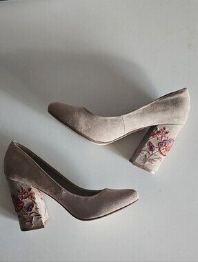 Restricted Suede Block Heels